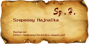 Szepessy Hajnalka névjegykártya